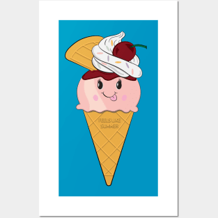 Feels Like Summer Ice Cream Posters and Art